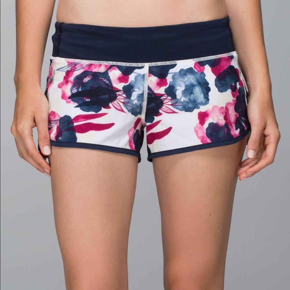 Lululemon floral speed shorts